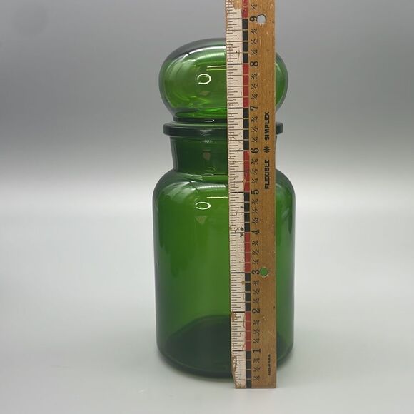 Vintage Apothecary Mushroom Domed Lid Storage Jar Made in Belgium MCM - Picture 8 of 8